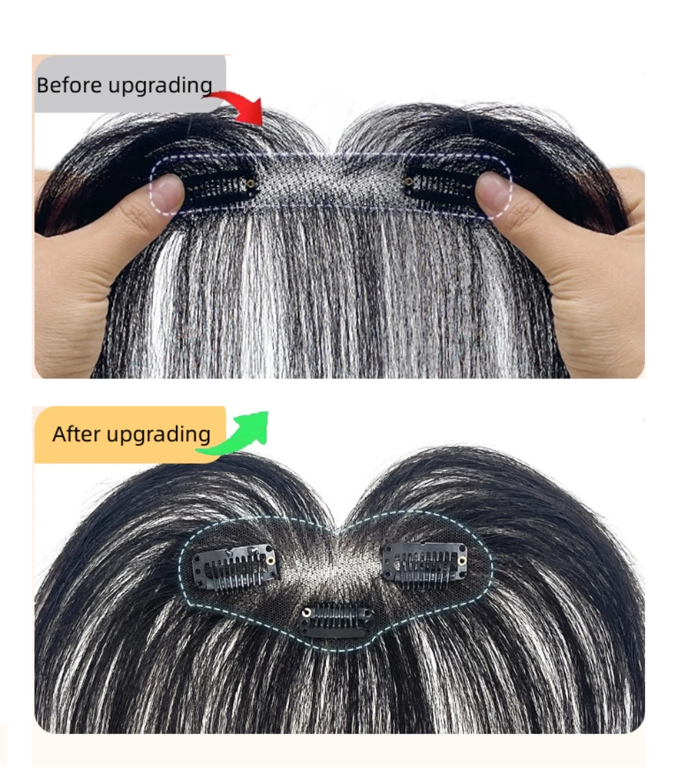 Clip-In Baby Hair Natural Human Hair Side Bangs Invisible Edge Fringe for Women