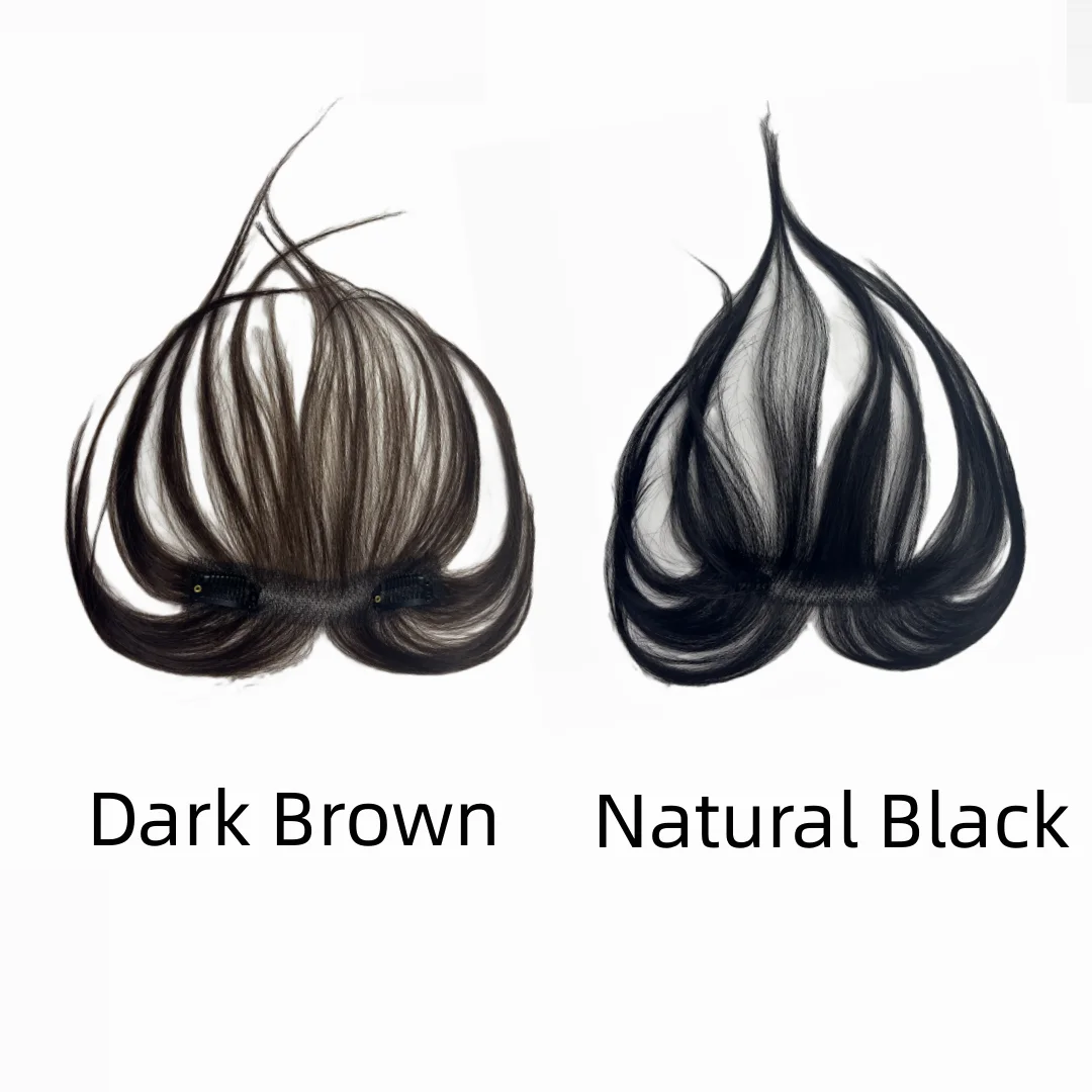 Clip-In Baby Hair Natural Human Hair Side Bangs Invisible Edge Fringe for Women