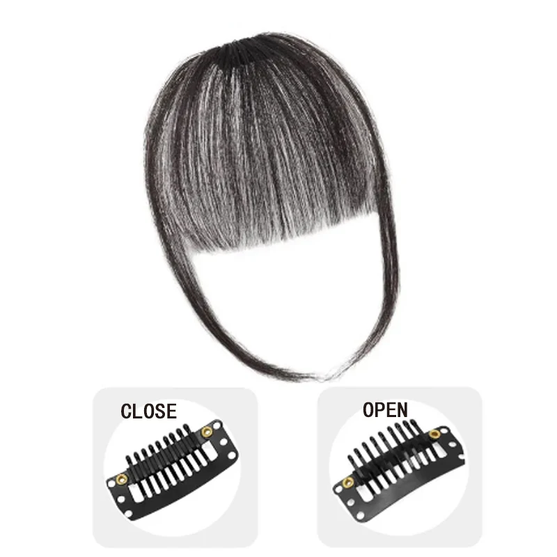 Synthetic French Style Air Bangs Clip-In Extension False Tassel Wig for Women