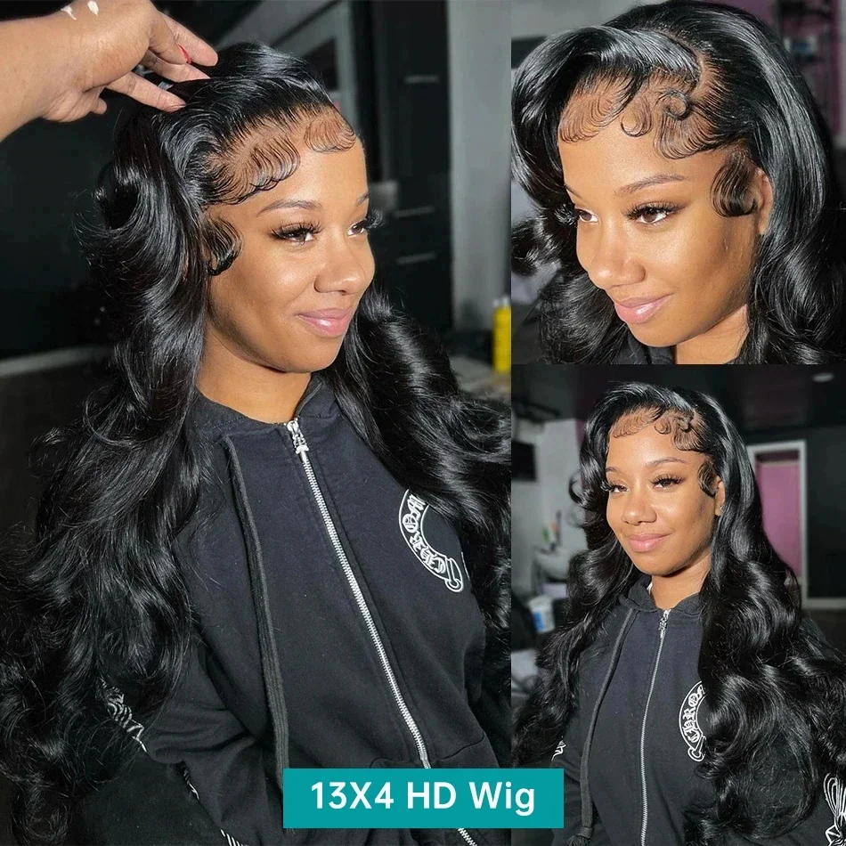 Body Wave HD Lace Frontal Brazilian Human Hair Wig 360 Pre-Plucked Lace for Women