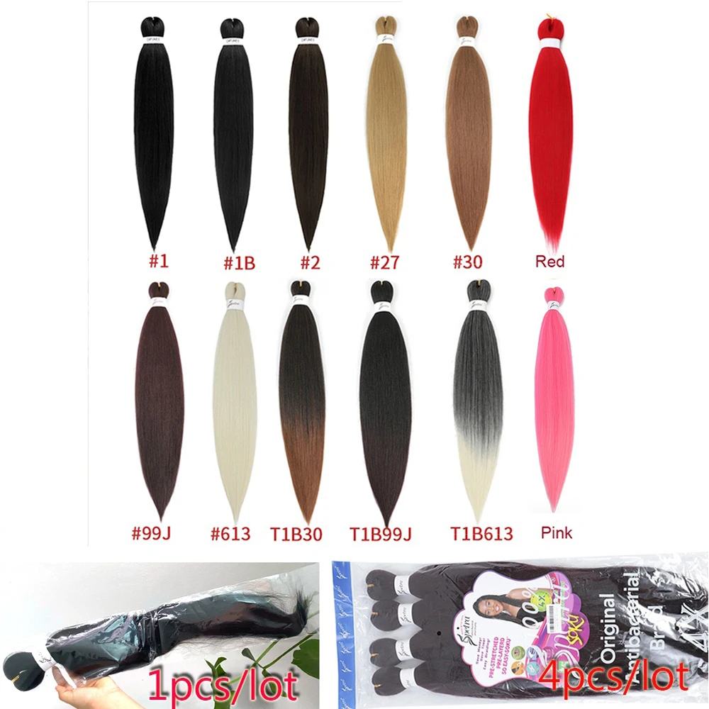 Pre-Stretched Synthetic Braiding Hair Extensions, Jumbo Braids for Senegalese Twist and Box Braids