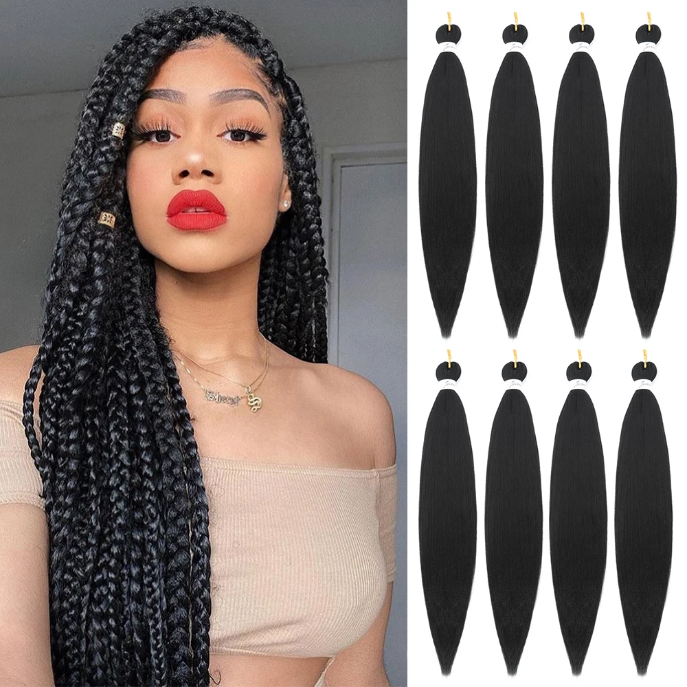 Pre-Stretched Synthetic Braiding Hair Extensions, Jumbo Braids for Senegalese Twist and Box Braids