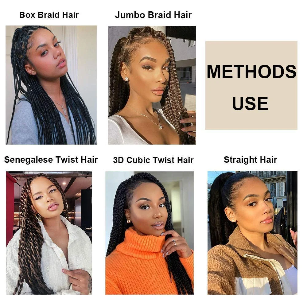 Pre-Stretched Synthetic Braiding Hair Extensions, Jumbo Braids for Senegalese Twist and Box Braids