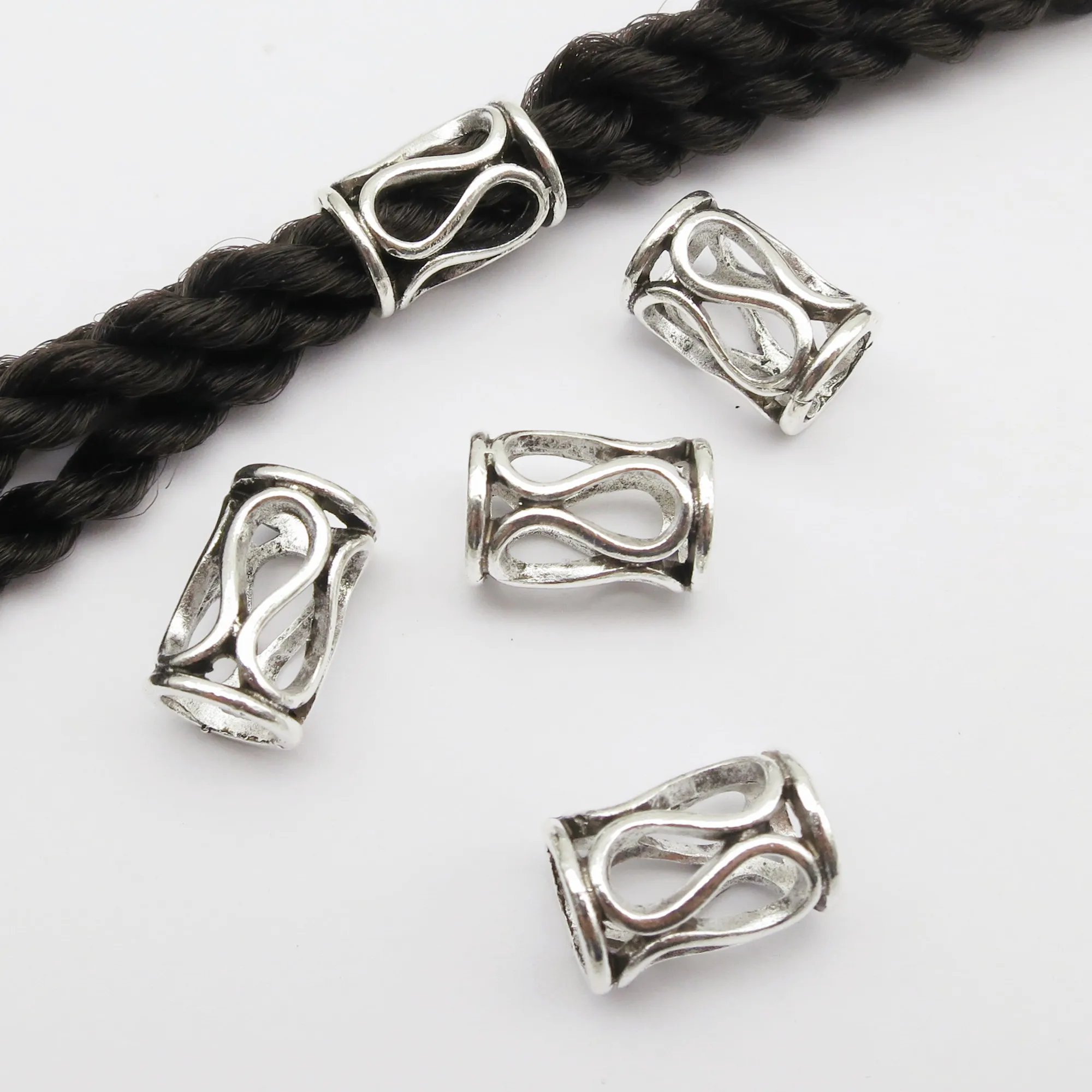 Metal African Hair Rings and Beads, Cuffs, Charms for Dreadlocks and Braids Jewelry Accessories