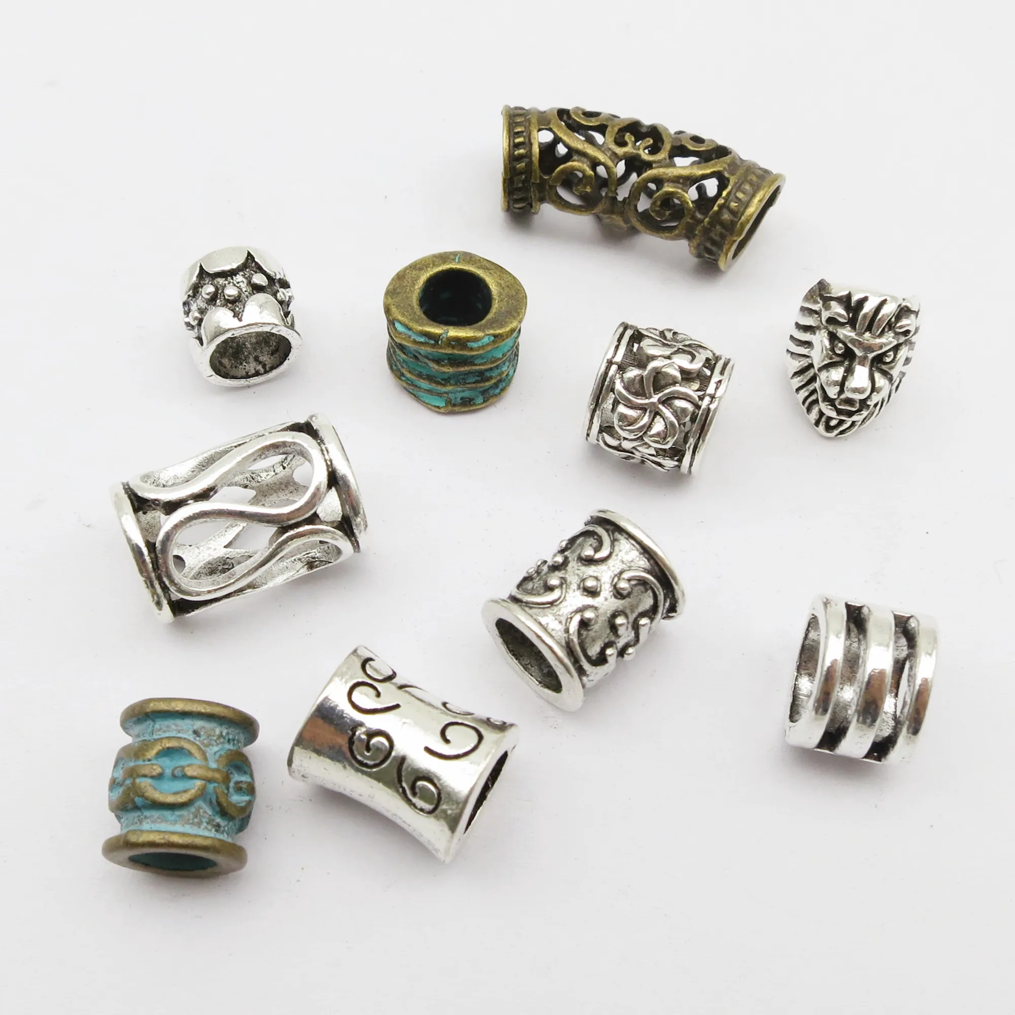 Metal African Hair Rings and Beads, Cuffs, Charms for Dreadlocks and Braids Jewelry Accessories