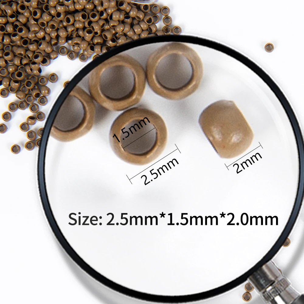 Micro Rings Beads for I-Tip Hair Extensions, Reinforced Hair Extension Tool