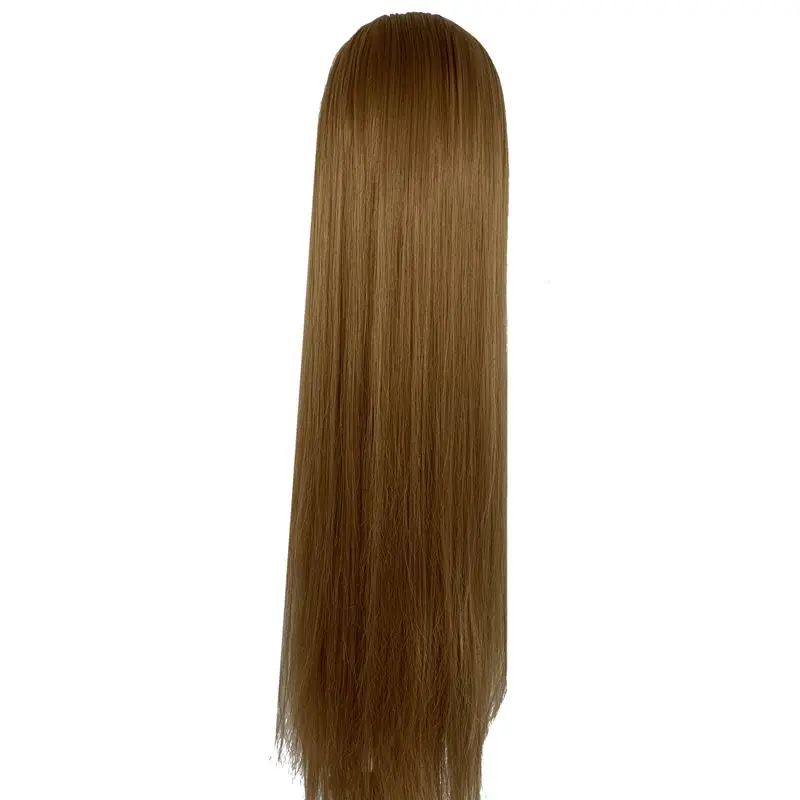 Straight Synthetic Hair Mannequin Head for Hairdressing, Makeup, Braiding, and Salon Styling Practice