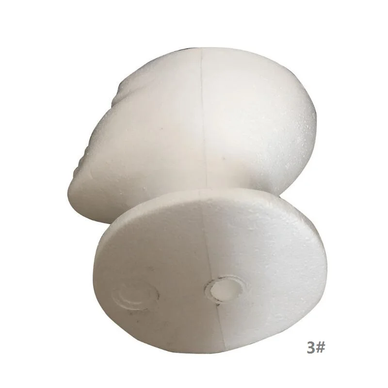 White Foam Wig Display Prop, Styrofoam Mannequin Head for Wig, Hat, and Cap Holder