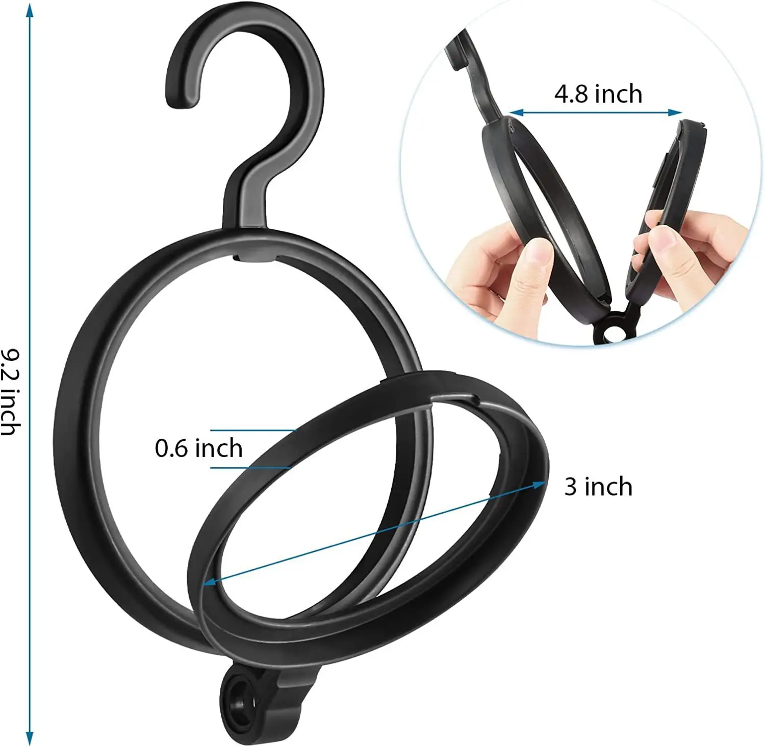 Portable Wig Display Stand Set, Plastic Hanging and Drying Stand for Multiple Wigs