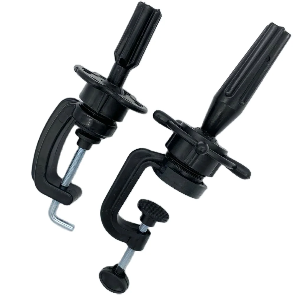 Mini Wig Head Stand with Adjustable Table Clamp, Plastic Mannequin Holder for Hair Training and Styling