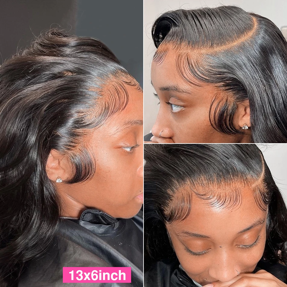 Body Wave Full Lace Human Hair Wig for Black Women, HD Lace Frontal Deep Wave Wig
