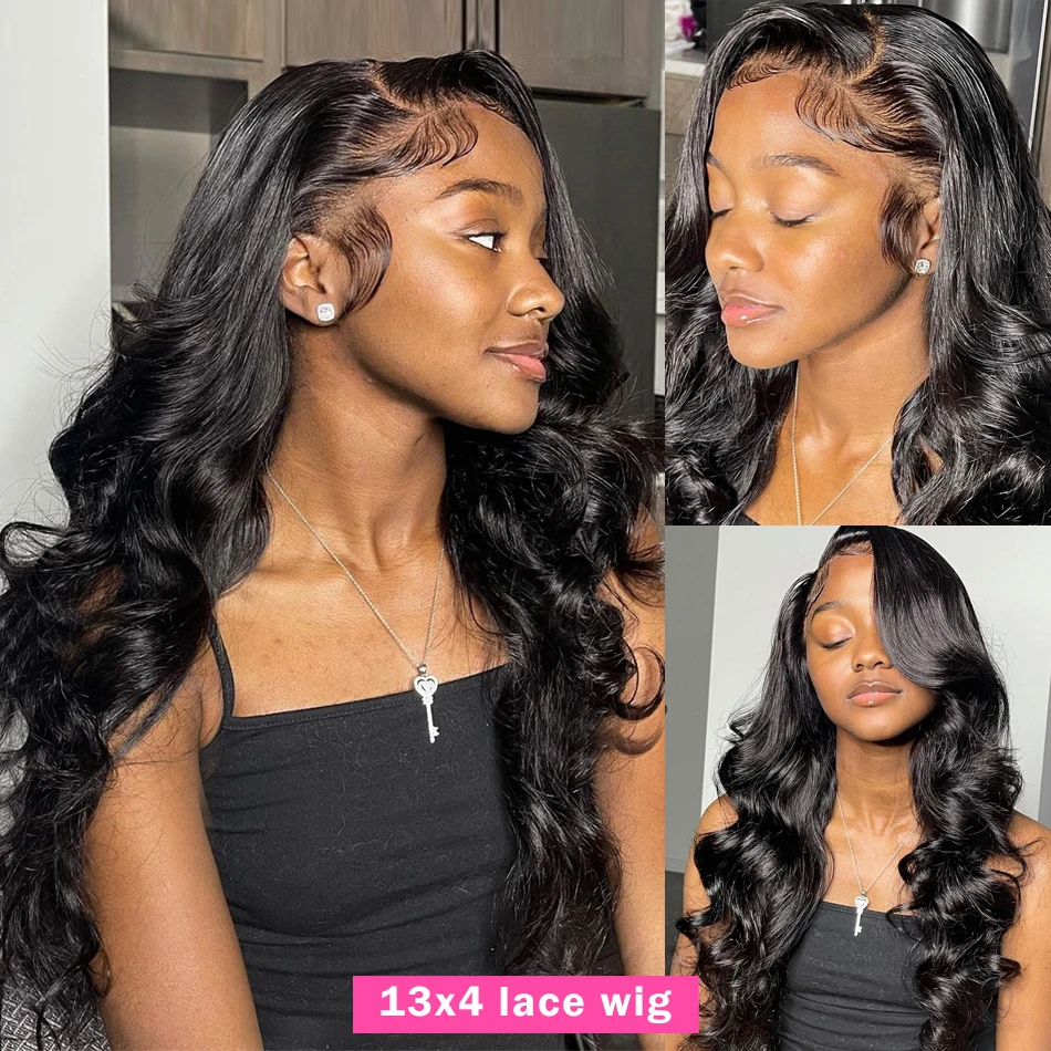 Body Wave Full Lace Human Hair Wig for Black Women, HD Lace Frontal Deep Wave Wig