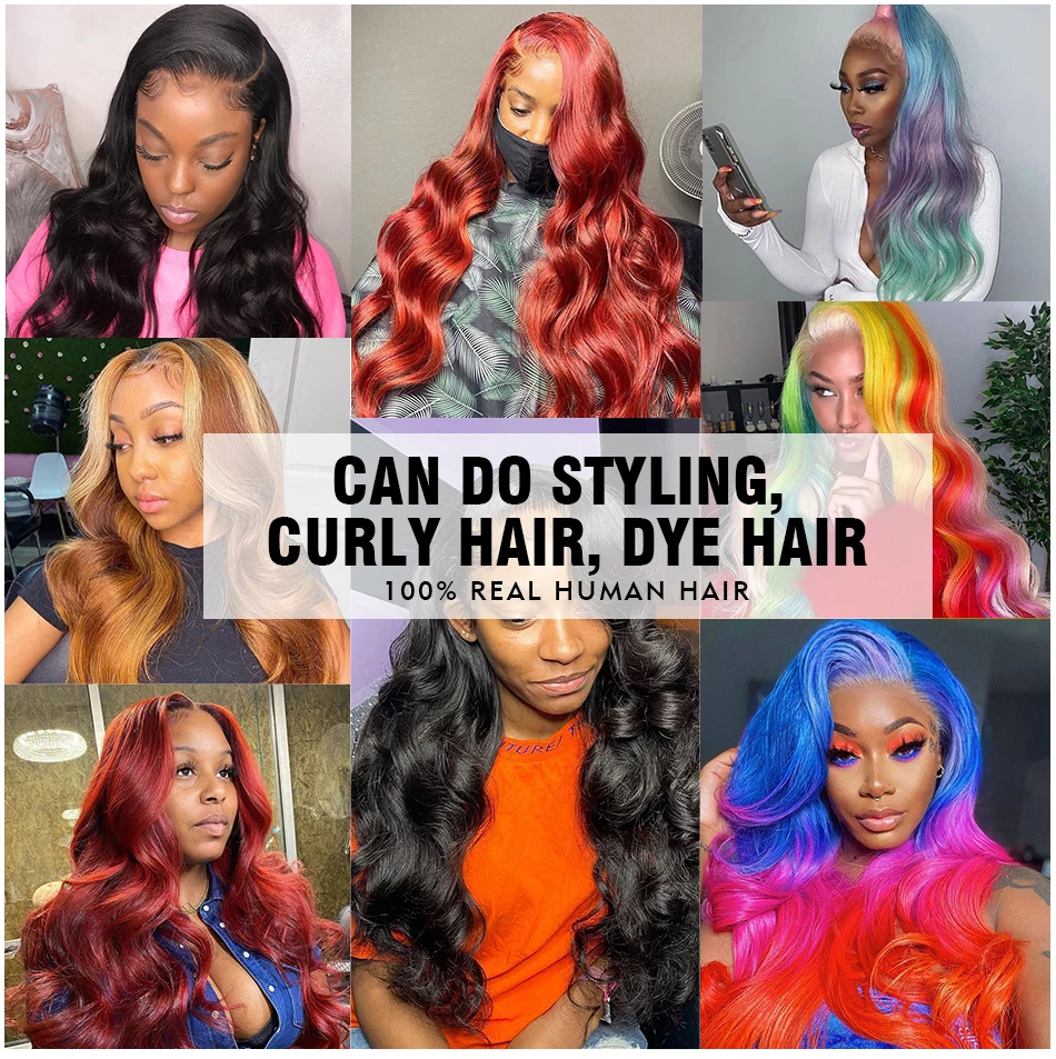 Body Wave Full Lace Human Hair Wig for Black Women, HD Lace Frontal Deep Wave Wig