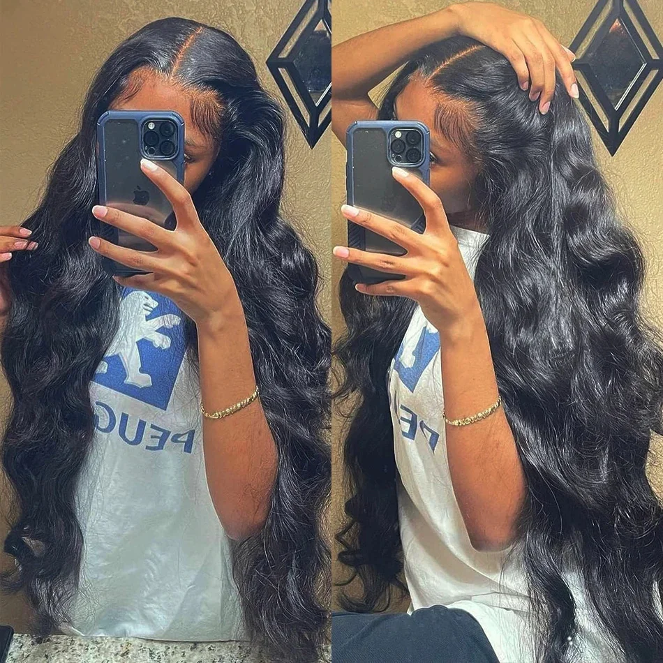 Body Wave Full Lace Human Hair Wig for Black Women, HD Lace Frontal Deep Wave Wig