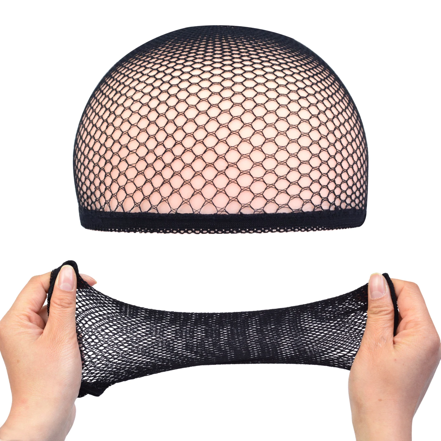 Open-Ended Mesh Wig Cap Hair Nets for Women, Pack of 2