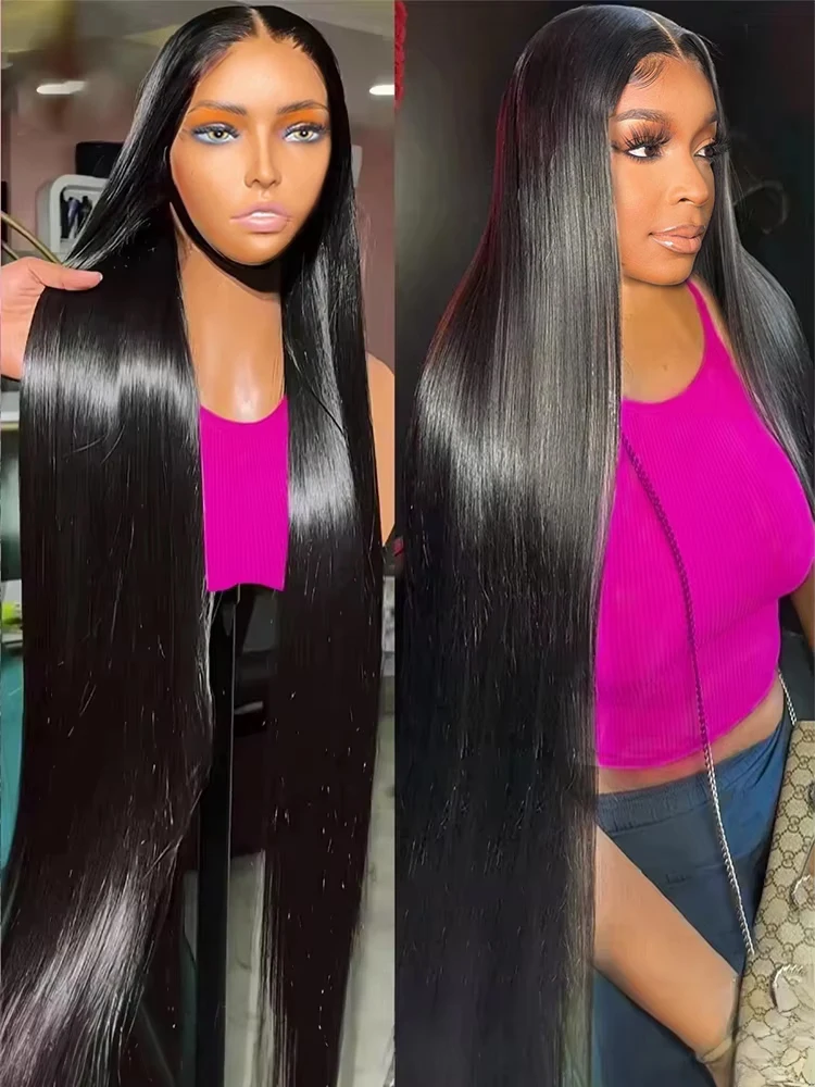 Pre-Cut 250% Brazilian Bone Straight HD Lace Frontal Wig Ready to Wear