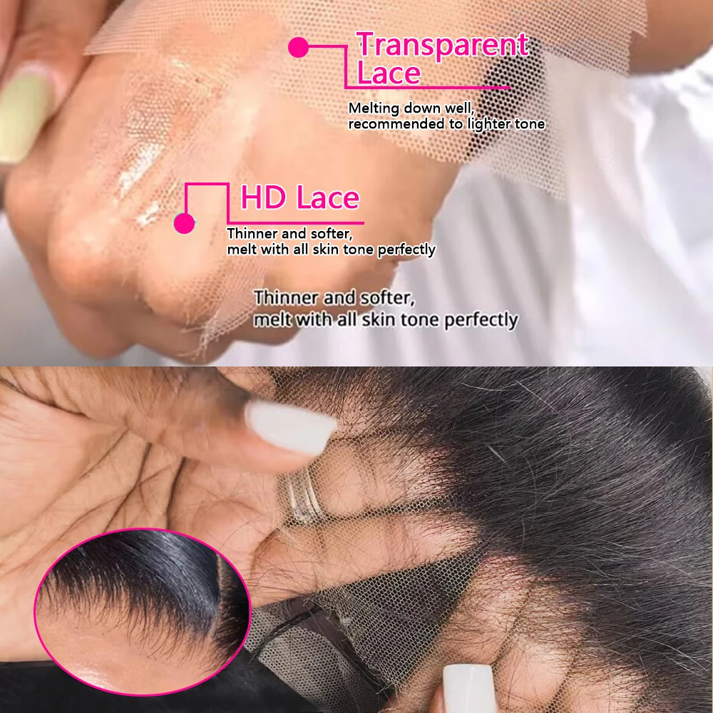 HD Bone Straight Lace Frontal Brazilian Human Hair Bob Wig for Women