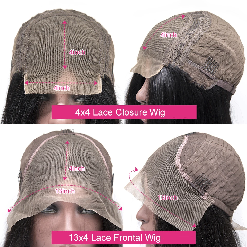 Brazilian Deep Wave Bob Wig 13x4 Lace Frontal Human Hair with Pre-Plucked Baby Hair